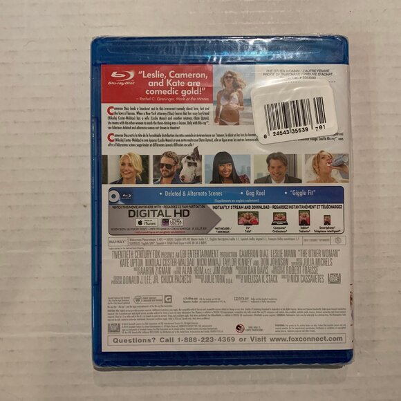The Other Woman Blu-ray New Sealed - Cameron Diaz - Canada English+French - Picture 2 of 3